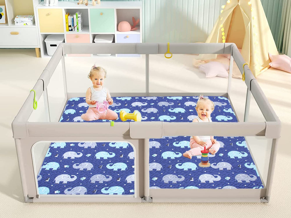 MIIMER tear-resistant chew-friendly baby rug pad for durability.