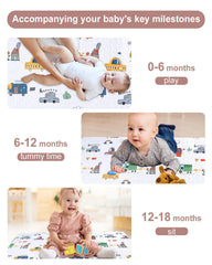 MIIMER tummy time soft floor mat features padded texture and gentle support for infants