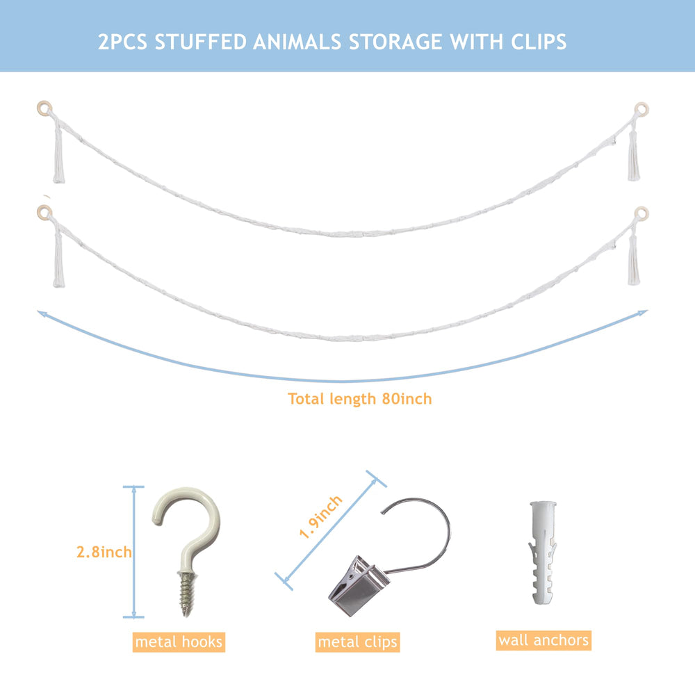 MIJAYENV wooden hoops detail highlights durable hanging solution for plush toys.