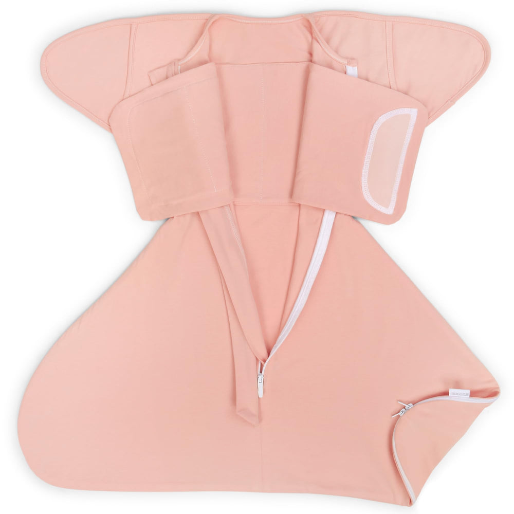 Mikccer Sleep Sack Swaddle front view shows soft breathable fabric for gentle sleep