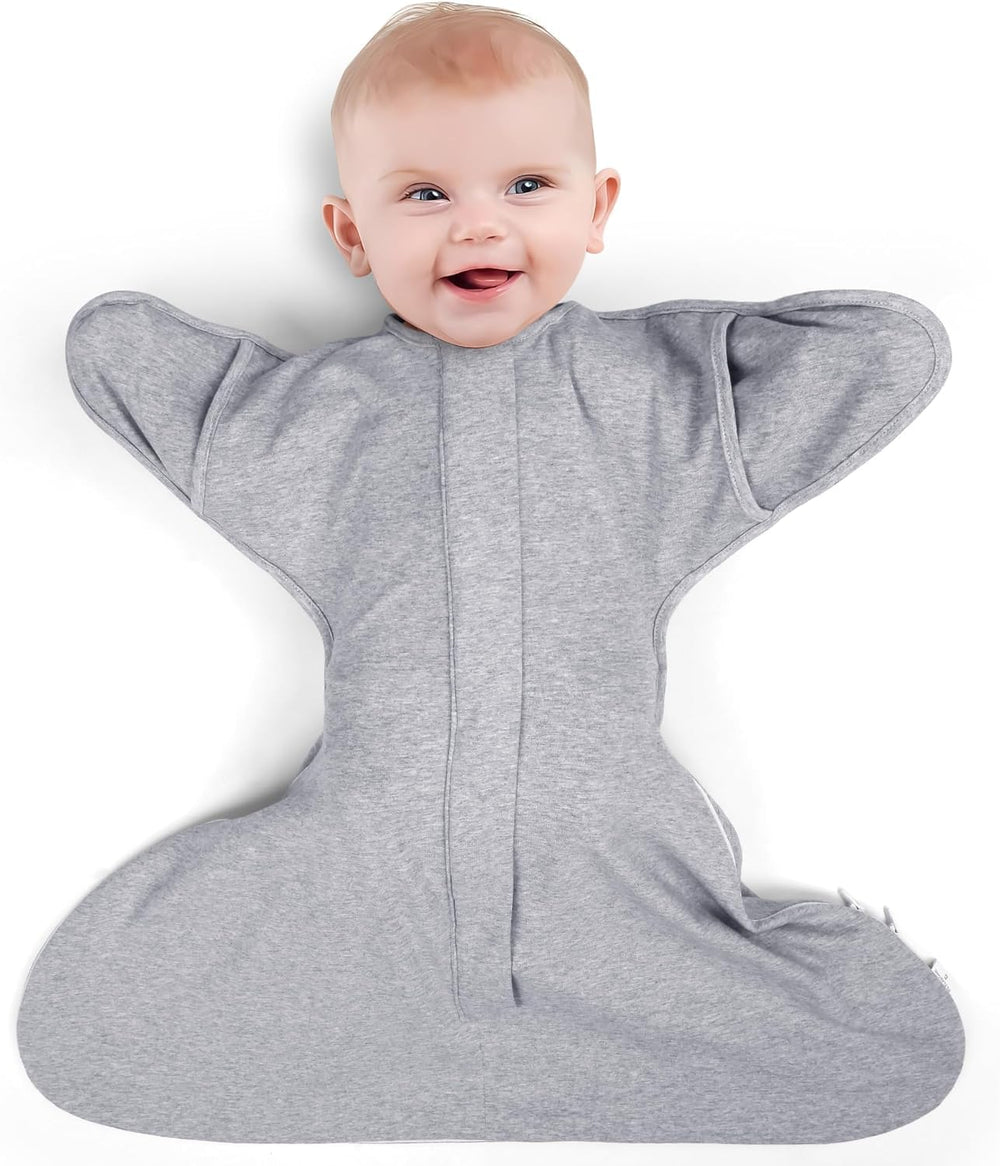 Mikccer Sleep Sack Swaddle fabric closeup shows cotton-spandex blend with skin-friendly softness