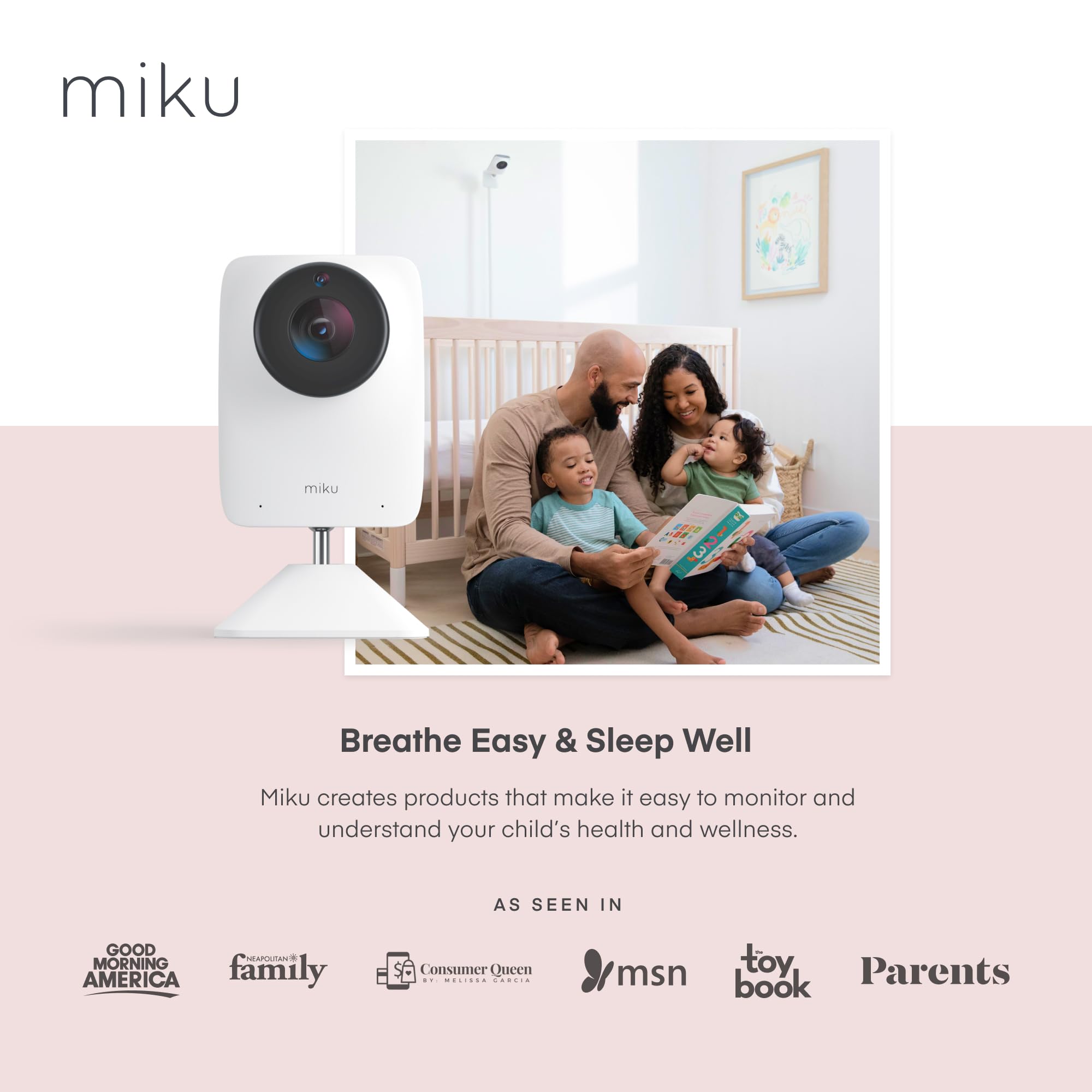 Miku Pro adjustable-camera view supports flexible room monitoring.