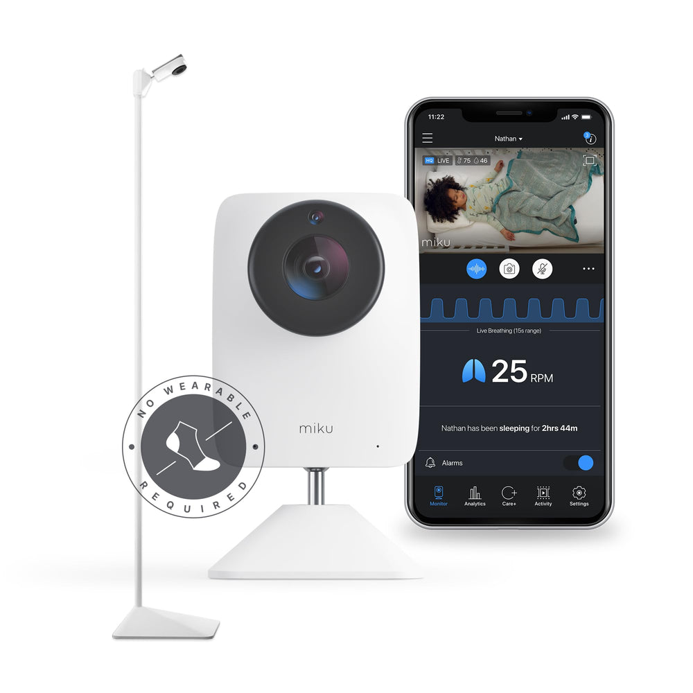 Miku Pro baby monitor camera view offers crisp 1080p footage for clear monitoring