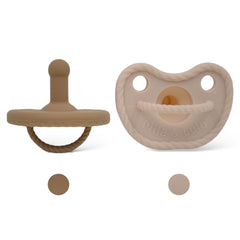 Mila & Lulu round silicone pacifiers with soft nipple soothe newborns gently