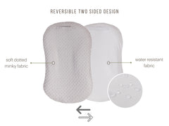 Mila Millie reversible slipcover showcases two surfaces for versatile comfort with baby.