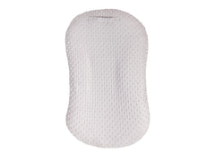 Mila Millie water-resistant removable cover on newborn lounger protects against spills and messes.
