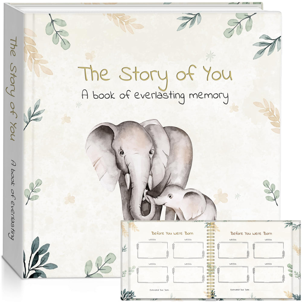 MilBet Store newborn memory book inside pages to capture milestones from pre-birth onward.