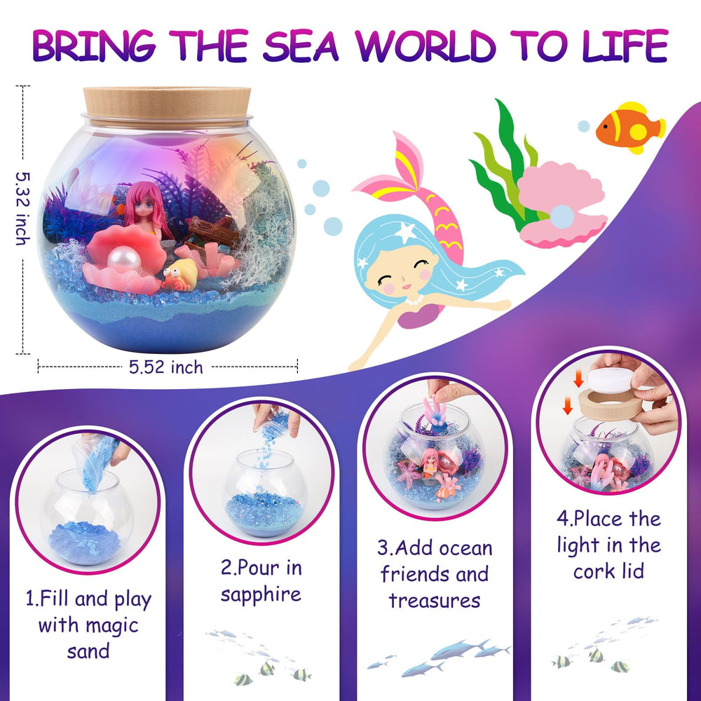 Mileonaim decorative-parts-pack—vibrant shells, moss, and gems for ocean scenes.