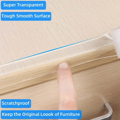 MILEQEE Clear Edge Protector Strip transparent profile preserves furniture appearance.