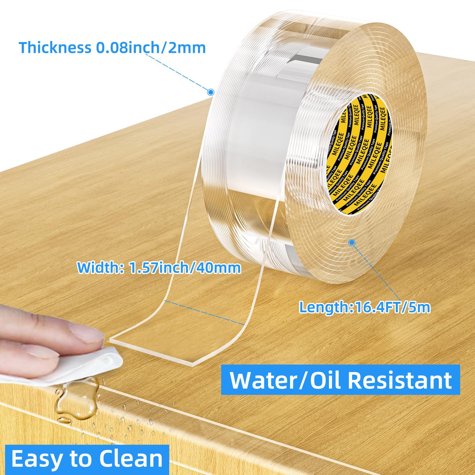 MILEQEE edge protector strip cut-to-length demo for precise edge coverage.