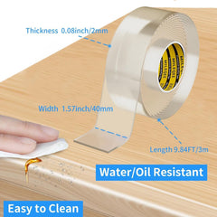 MILEQEE soft 5mm edge guard provides gentle cushion on table corners for safer handling.