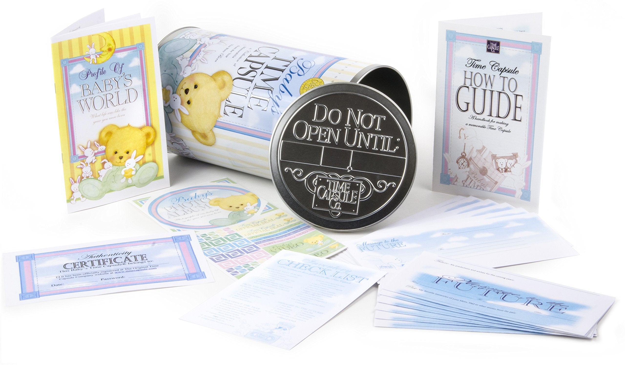 Milestone Collection keepsake inside container captures cherished memory moments.