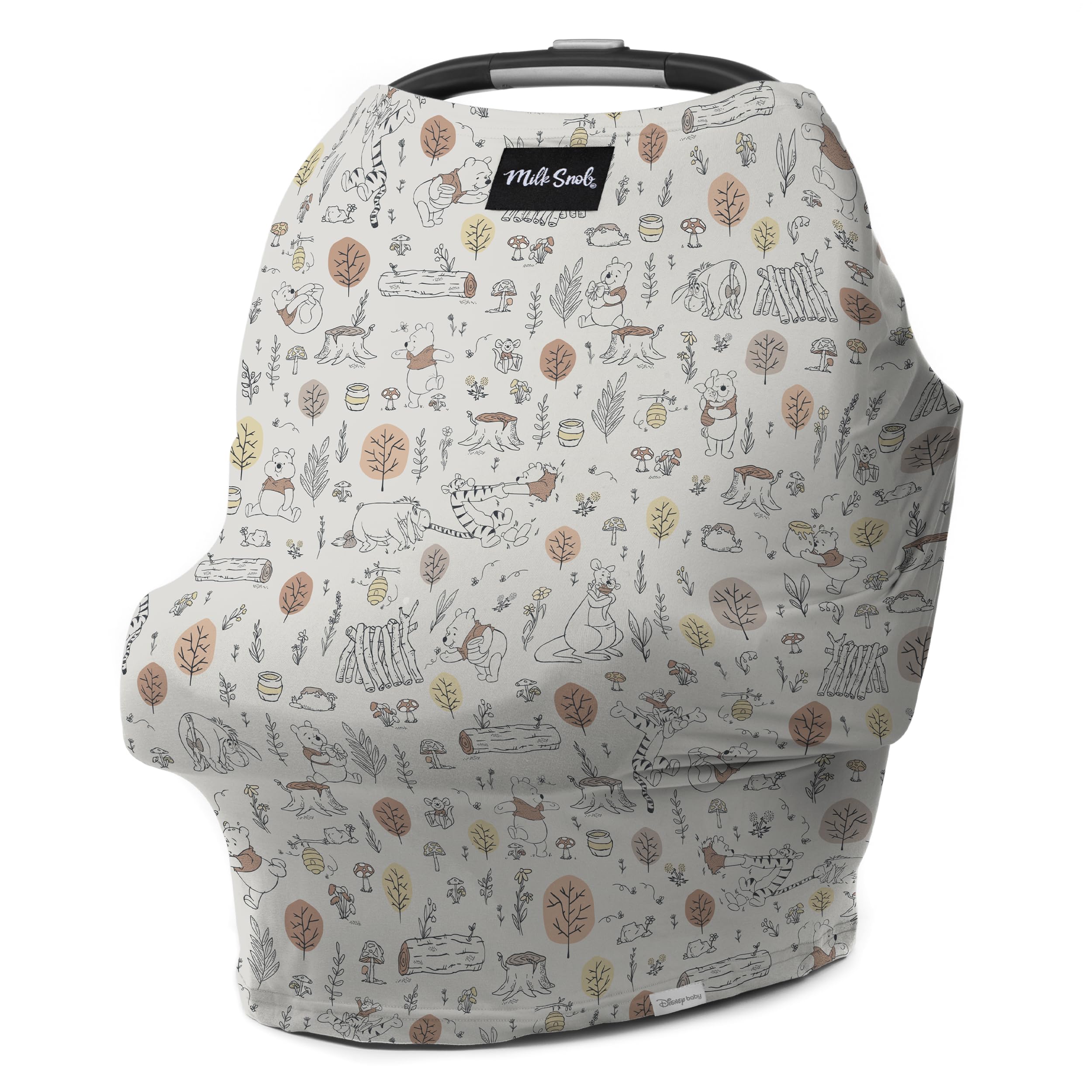 Milk Snob Disney 5-in-1 cover with Winnie Pooh design offers stylish privacy and versatility.