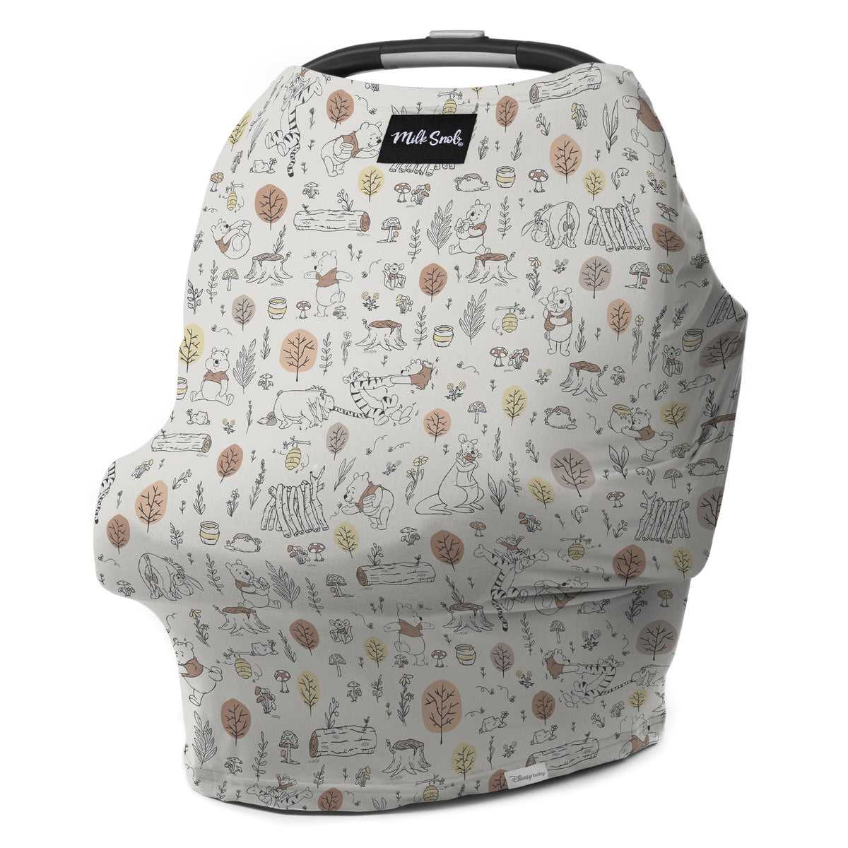 Milk Snob Disney 5-in-1 cover with Winnie Pooh design offers stylish privacy and versatility.