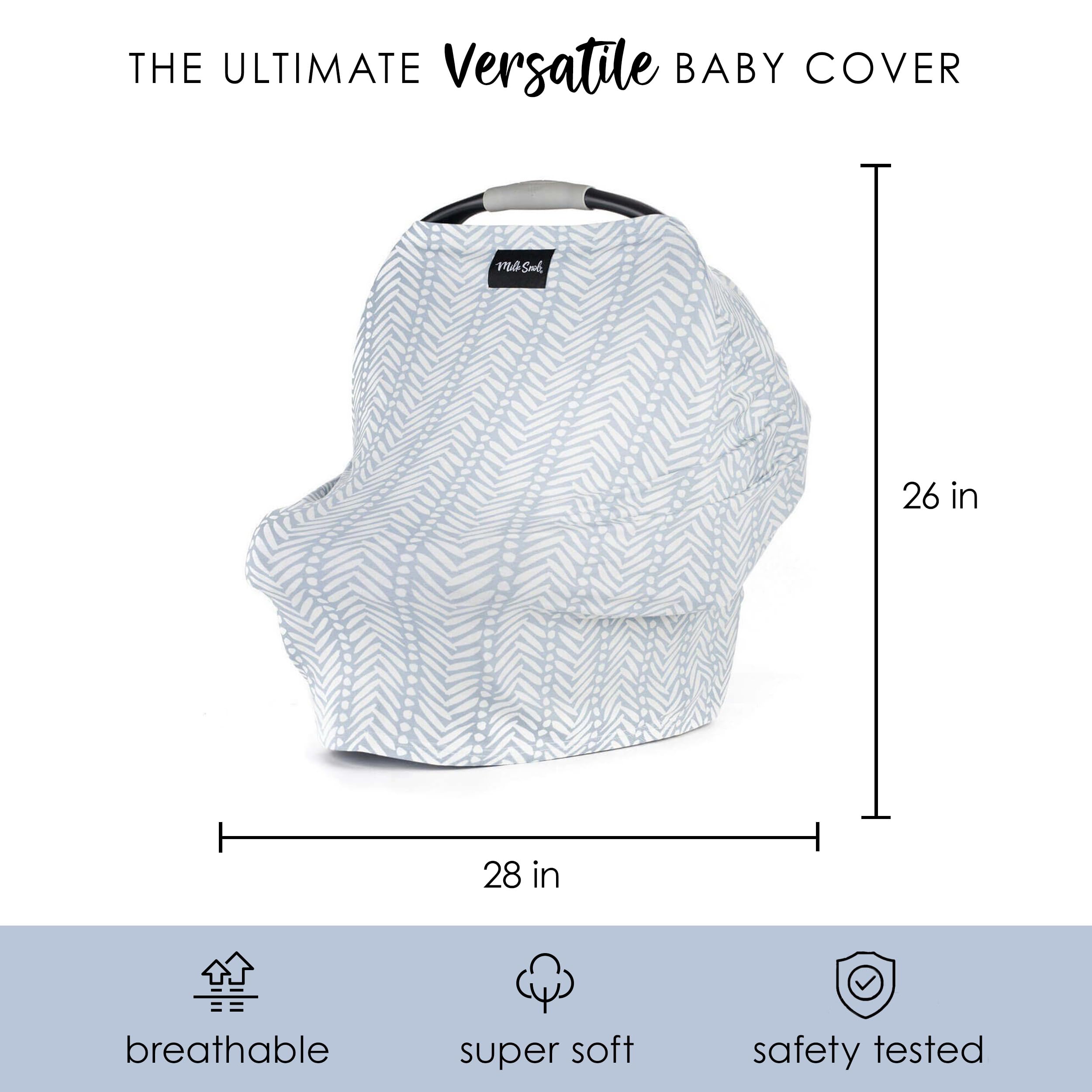 Milk Snob Original 5-in-1 cover design options showcase chic prints for gender-neutral baby gear
