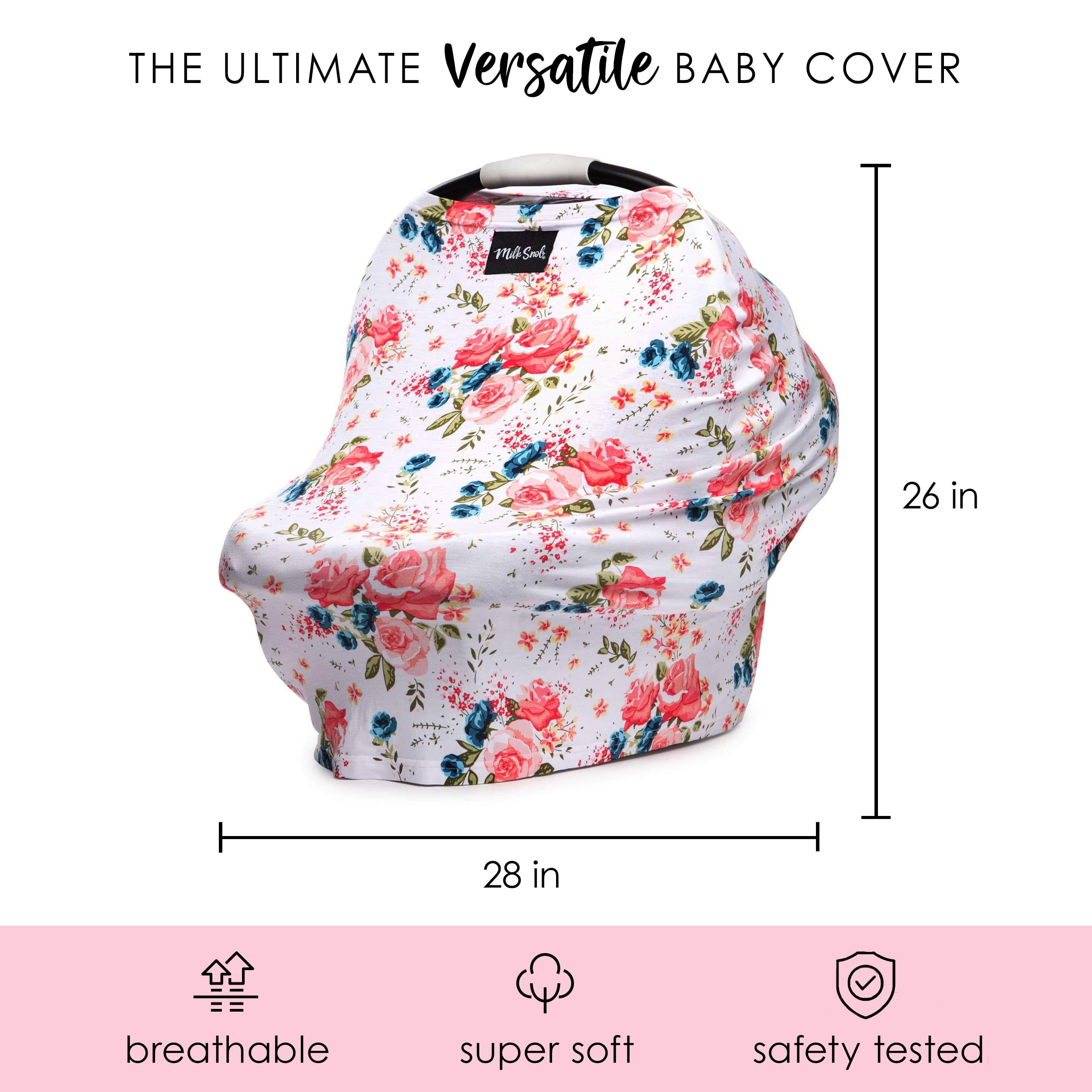 Milk Snob Original 5-in-1 cover folds into diaper bag.