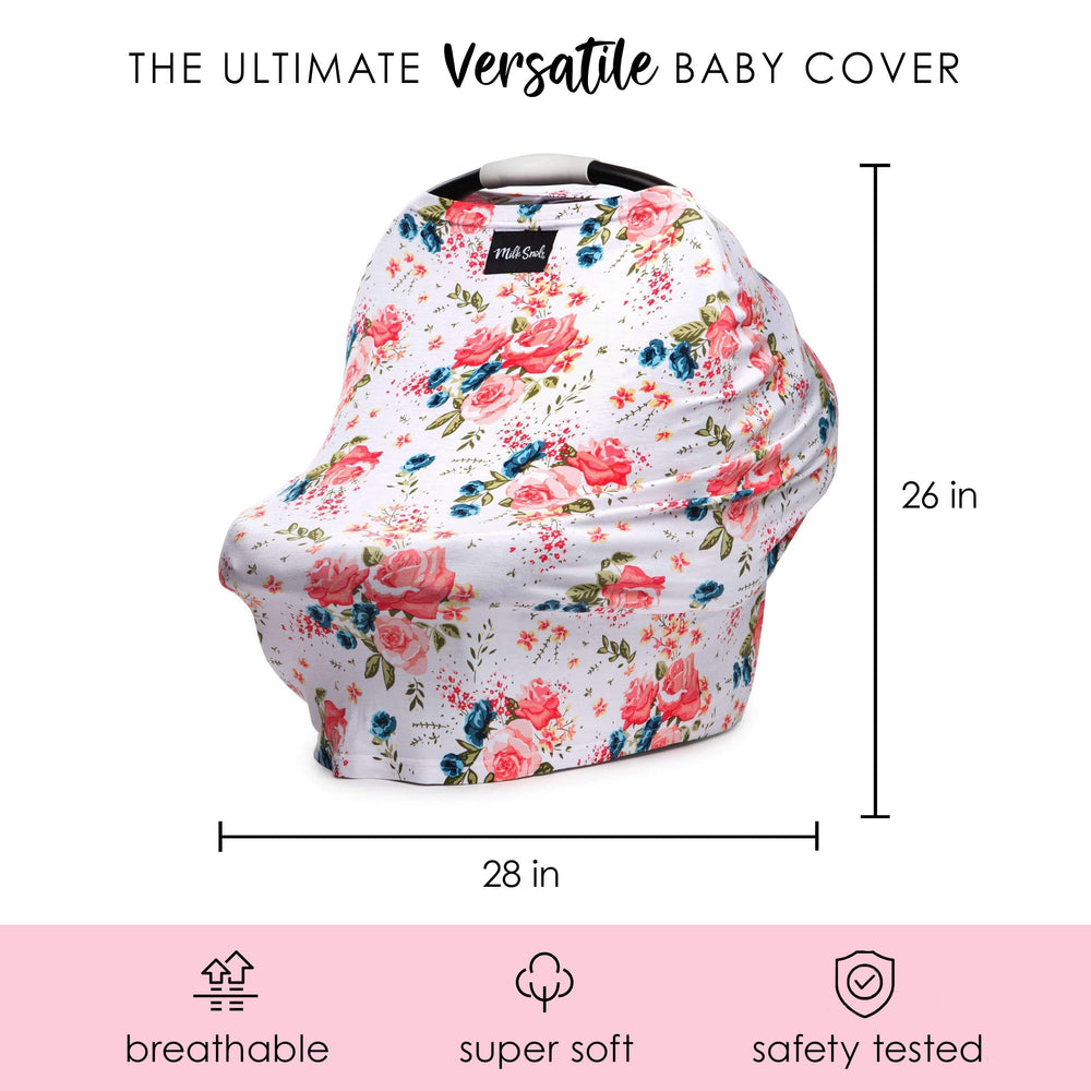 Milk Snob Original 5-in-1 cover folds into diaper bag.