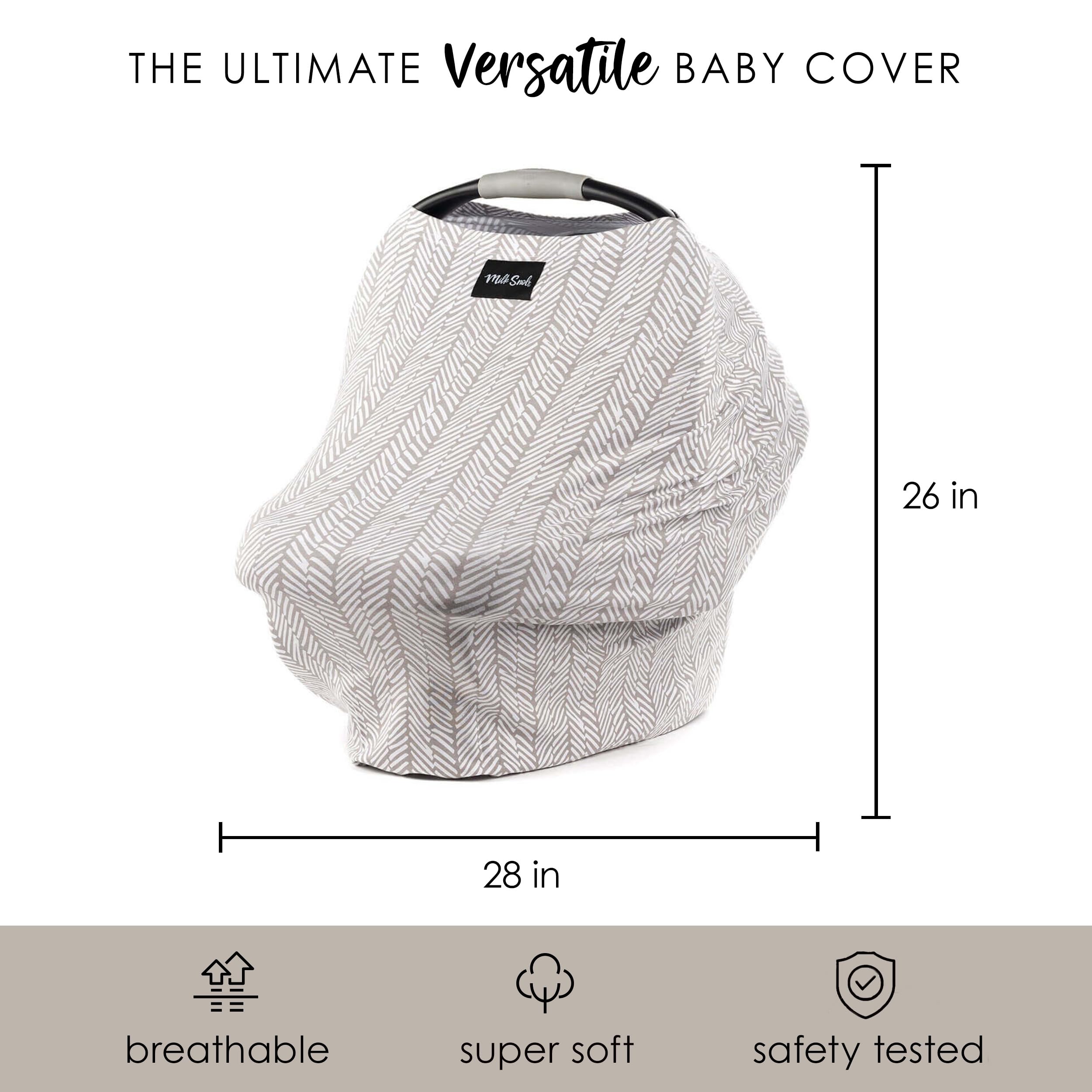 Milk Snob Original 5-in-1 cover folds compactly for diaper bag on the go.