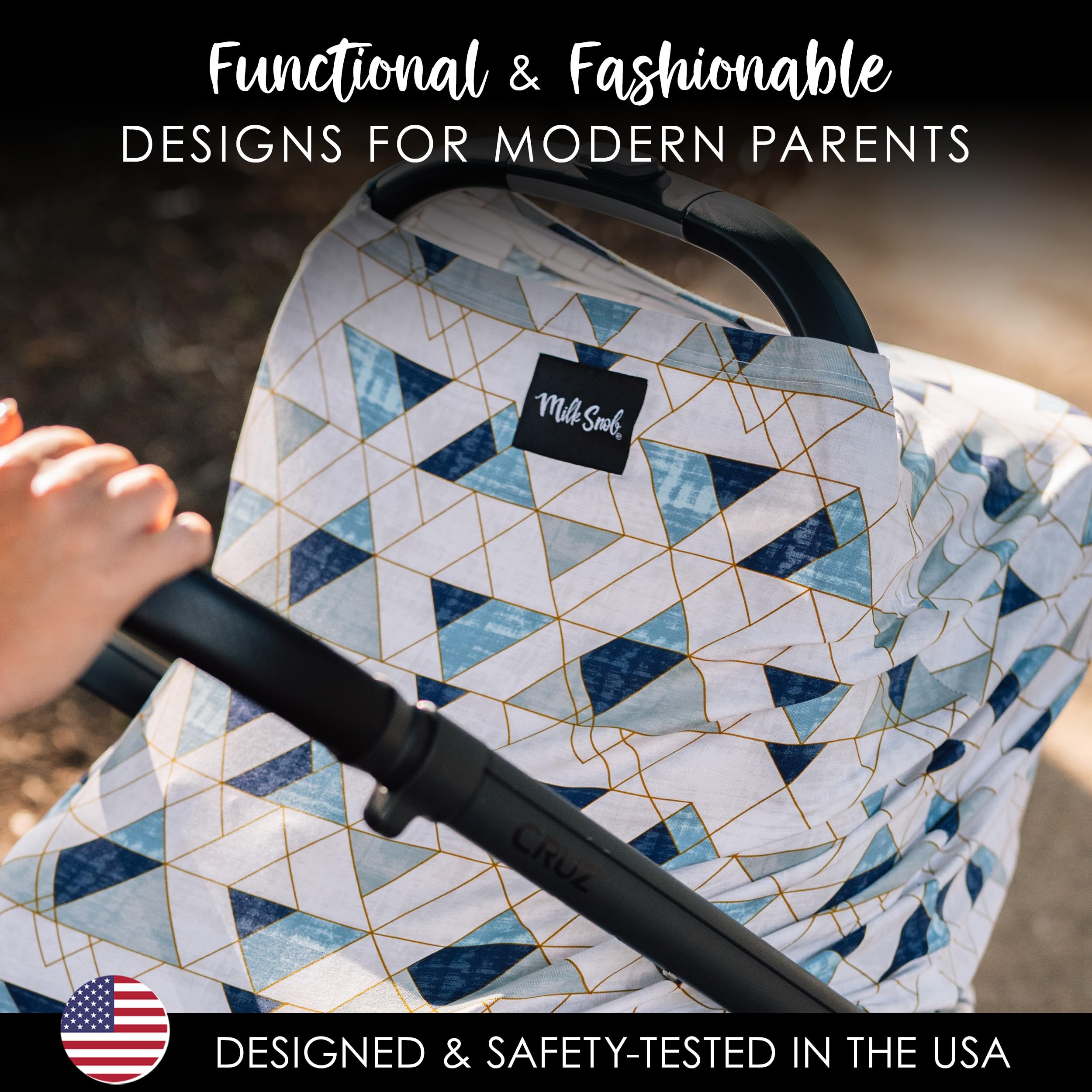 Milk Snob Original 5-in-1 high-chair cover keeps dining surfaces clean.
