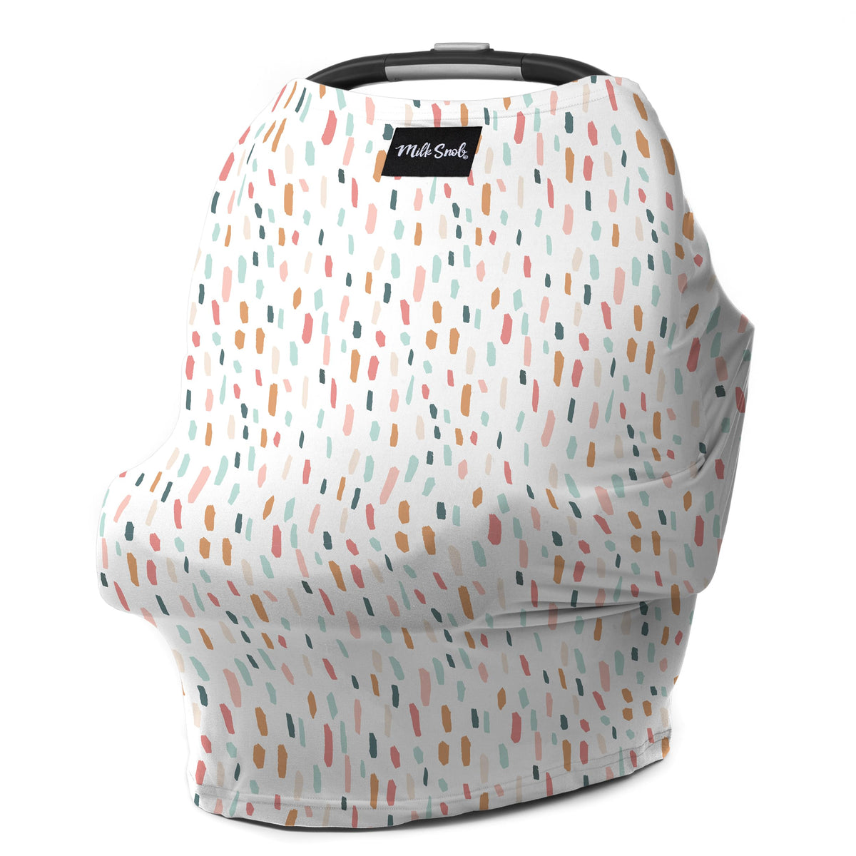 Milk Snob Original 5-in-1 cover nursing cover in use for discreet feeding.