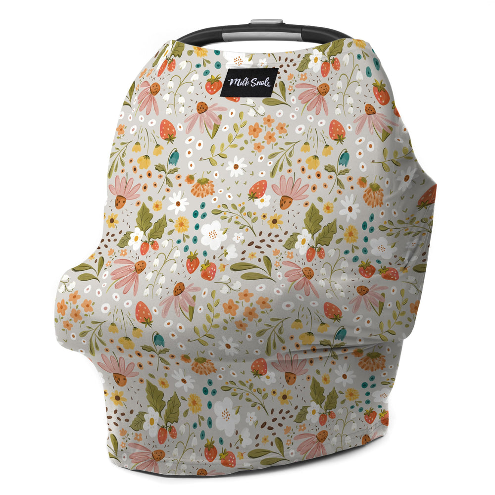 Milk Snob Original 5-in-1 cover providing full nursing coverage for discreet breastfeeding.
