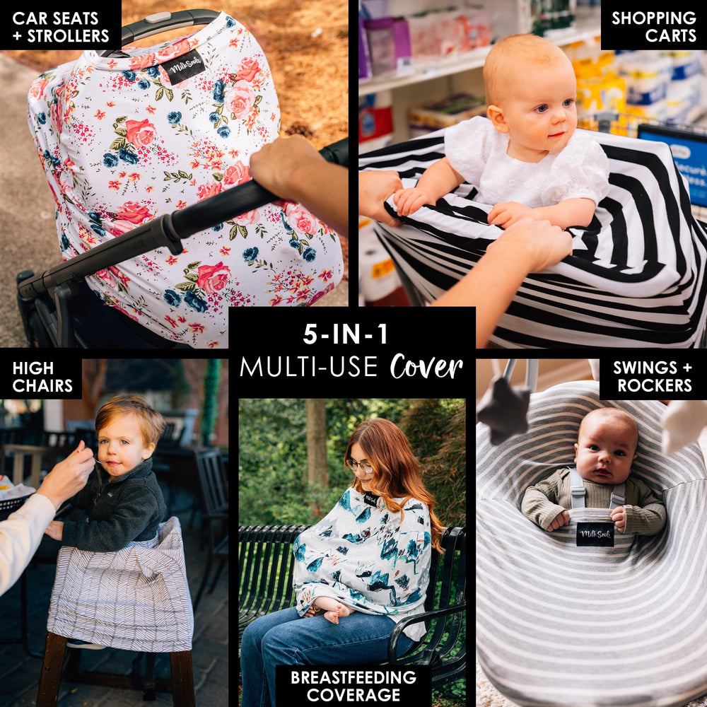 Milk Snob Original 5-in-1 cover scarf-style wear for nursing.