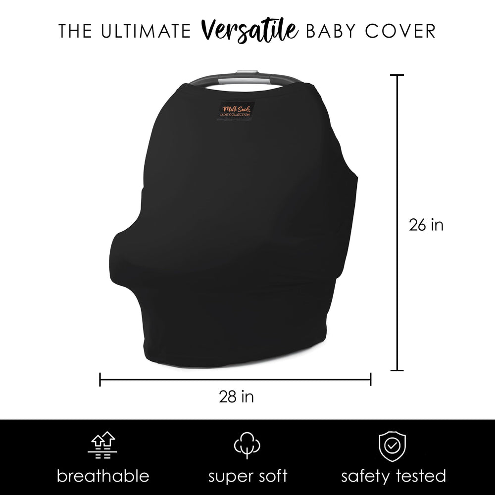 Milk Snob Original Luxe Nursing Cover used as lounger canopy for newborn calm