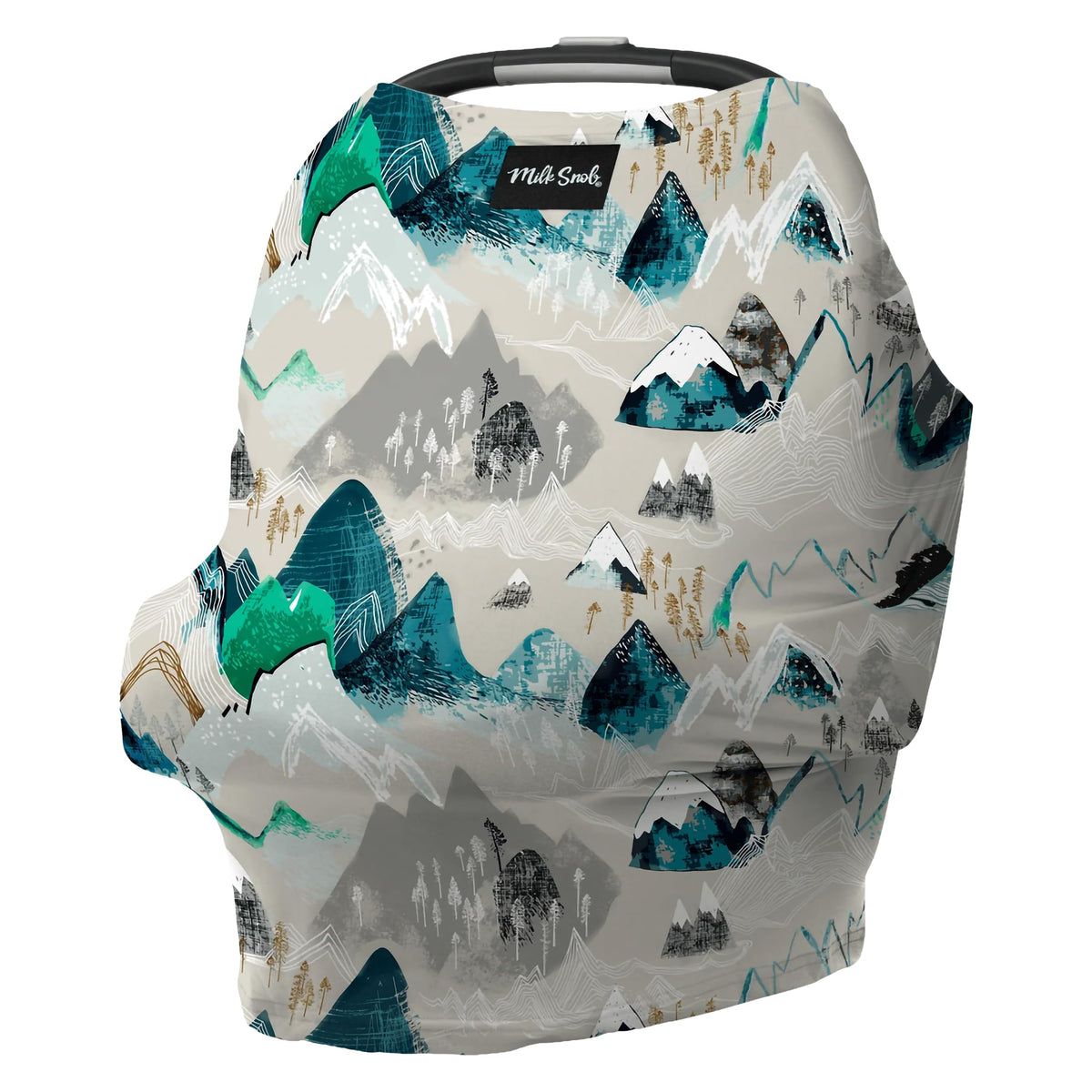 Milk Snob Original 5-in-1 cover offers breastfeeding privacy with breathable, cozy fabric.