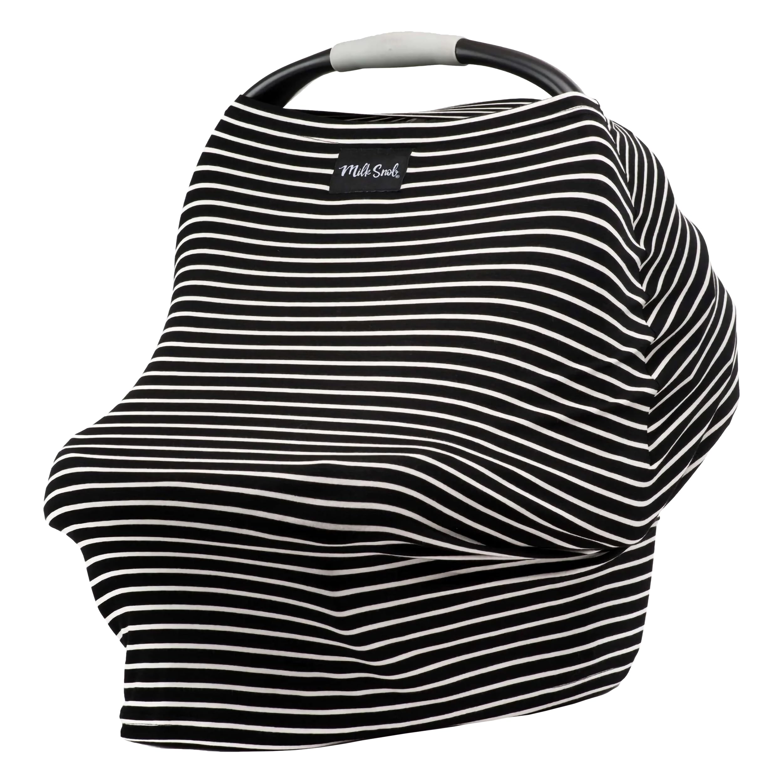 Milk Snob Original 5-in-1 Cover provides breathable privacy during outings.
