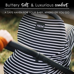 Milk Snob Original 5-in-1 Nursing Cover supports discreet feeding.