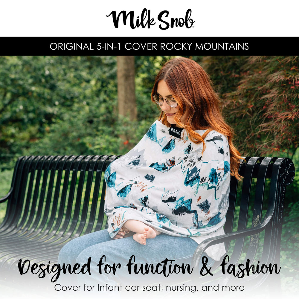 Milk Snob Original 5-in-1 cover doubles as a discreet nursing scarf.
