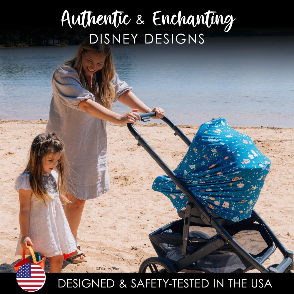 Milk Snob shopping-cart cover with Finding Nemo print keeps baby comfortable and clean