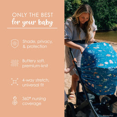 Milk Snob 5-in-1 stroller cover featuring Finding Nemo design for shade and sun protection