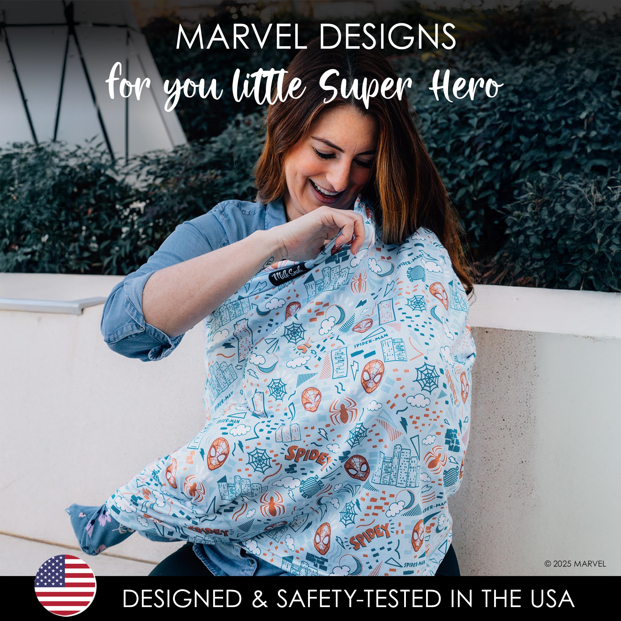 Milk Snob Marvel 5-in-1 cover doubles as shopping-cart cover with kid-friendly Spider-Man design