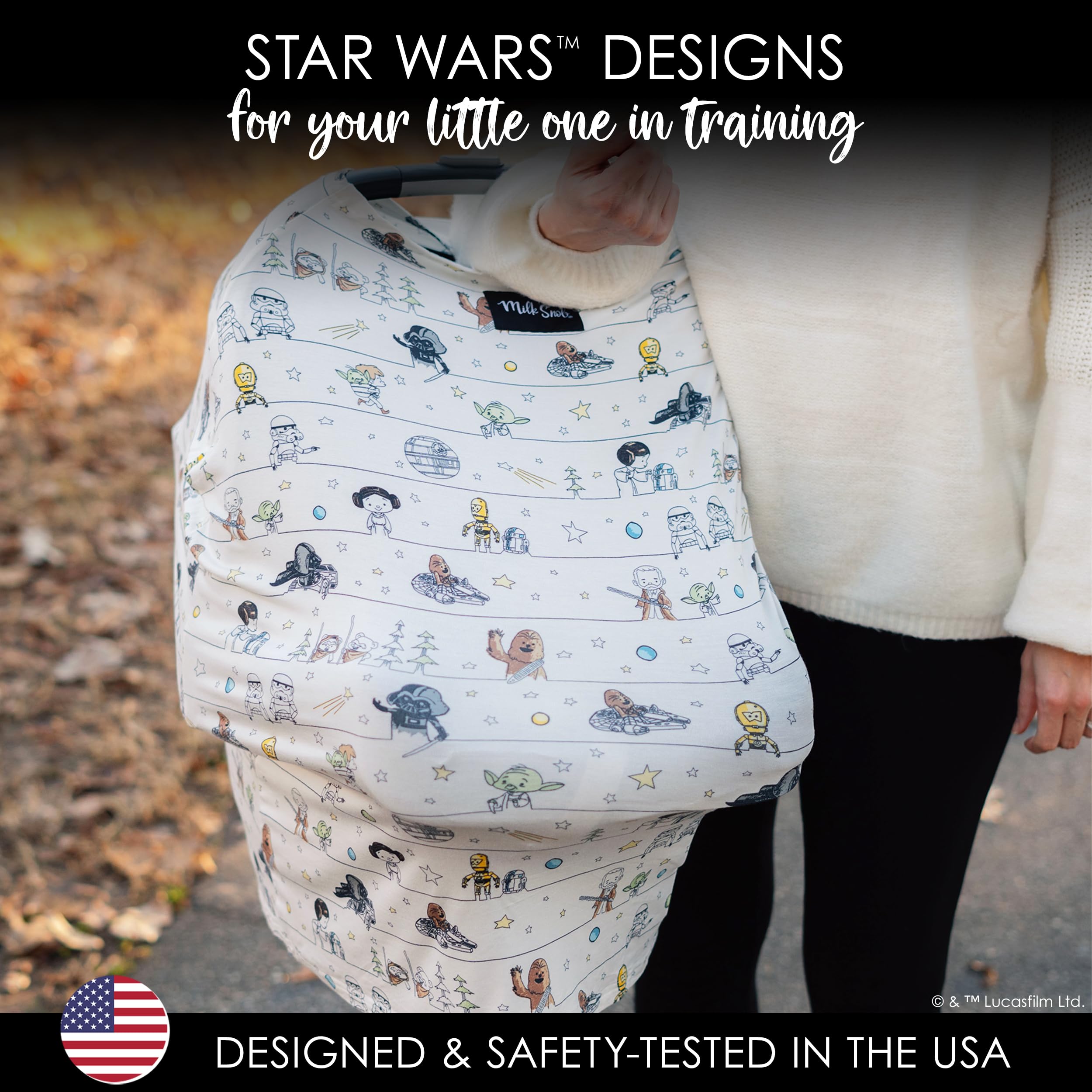 Milk Snob Star Wars shopping-cart cover adds barrier and comfort