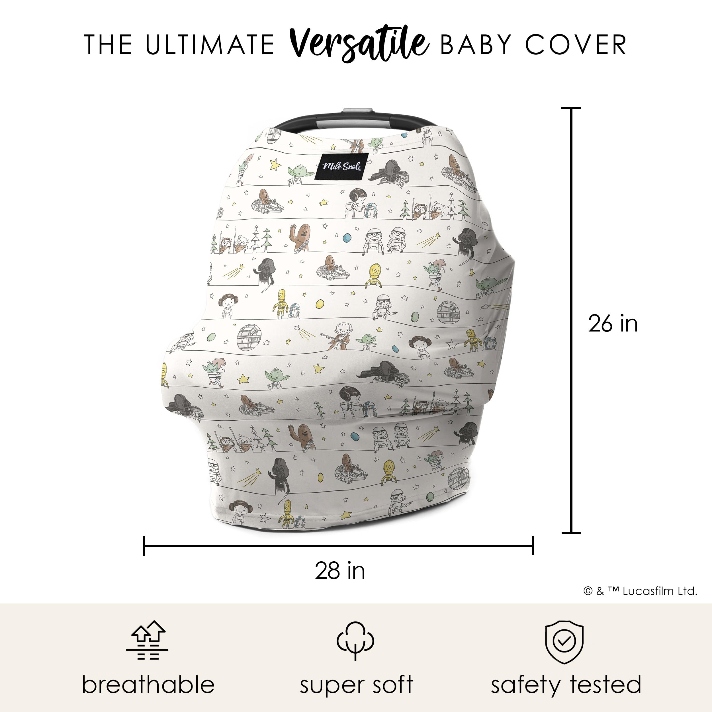 Milk Snob Star Wars cover blocks glare for outdoor naps
