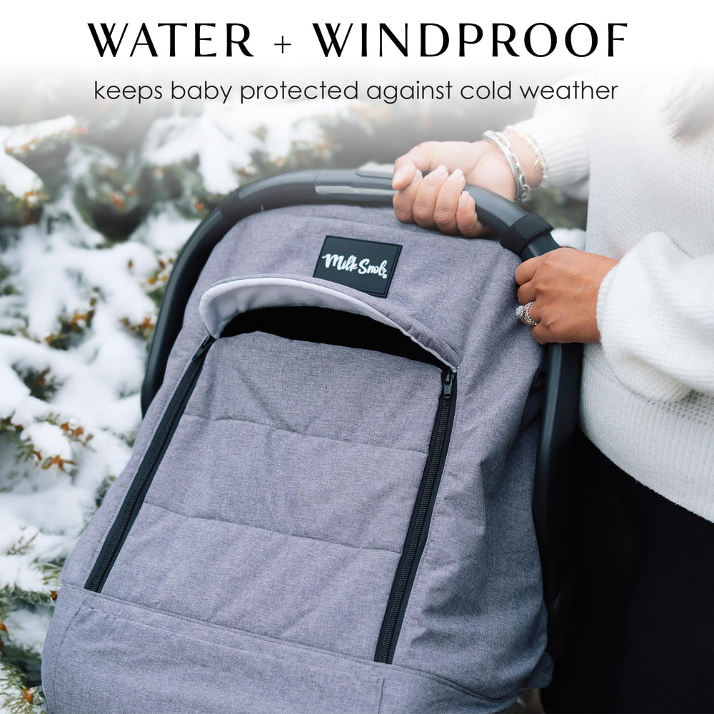 Milk Snob cover includes a secure clip to stay put on car seats