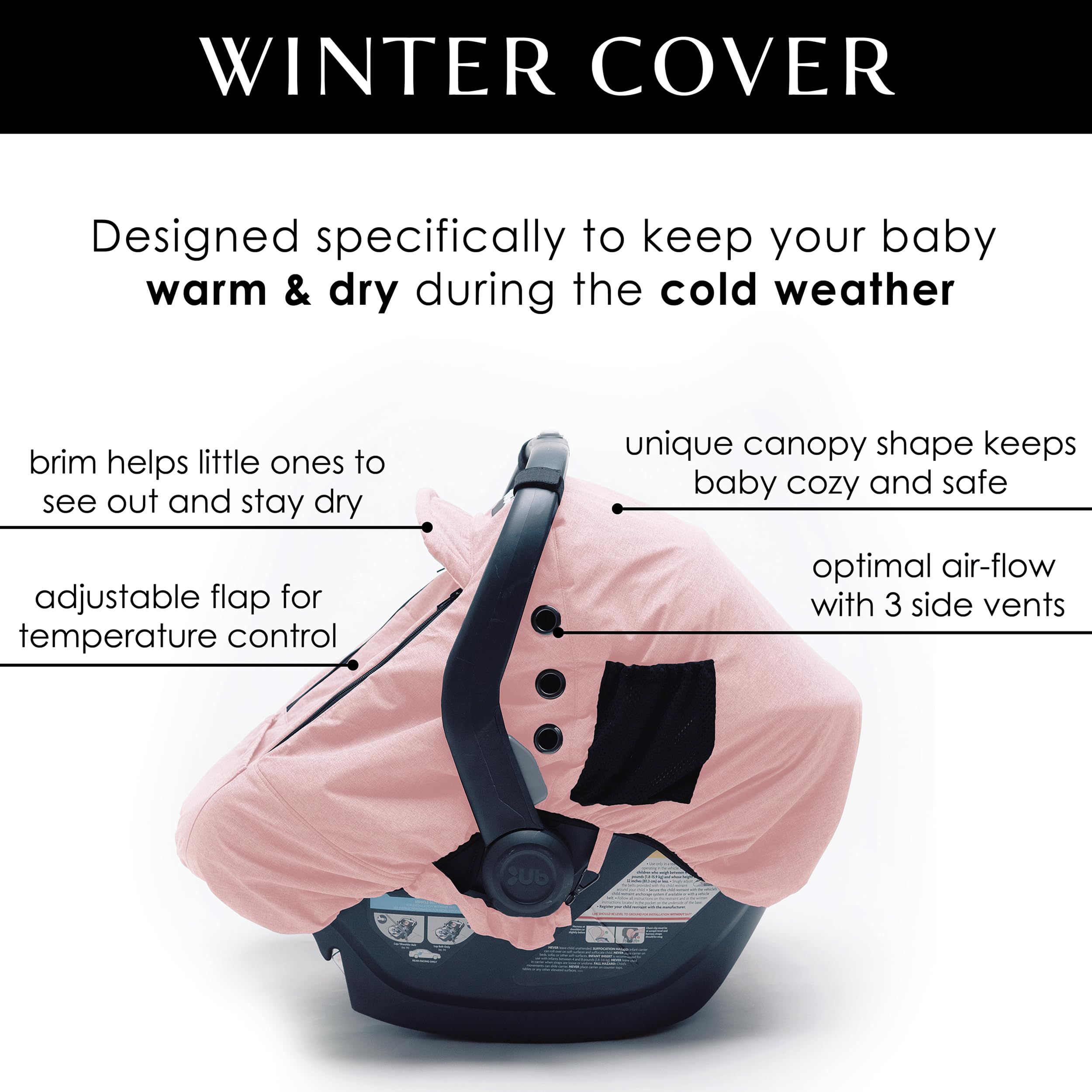 Milk Snob fleece lining close-up shows plush warmth for cold stroller outings.