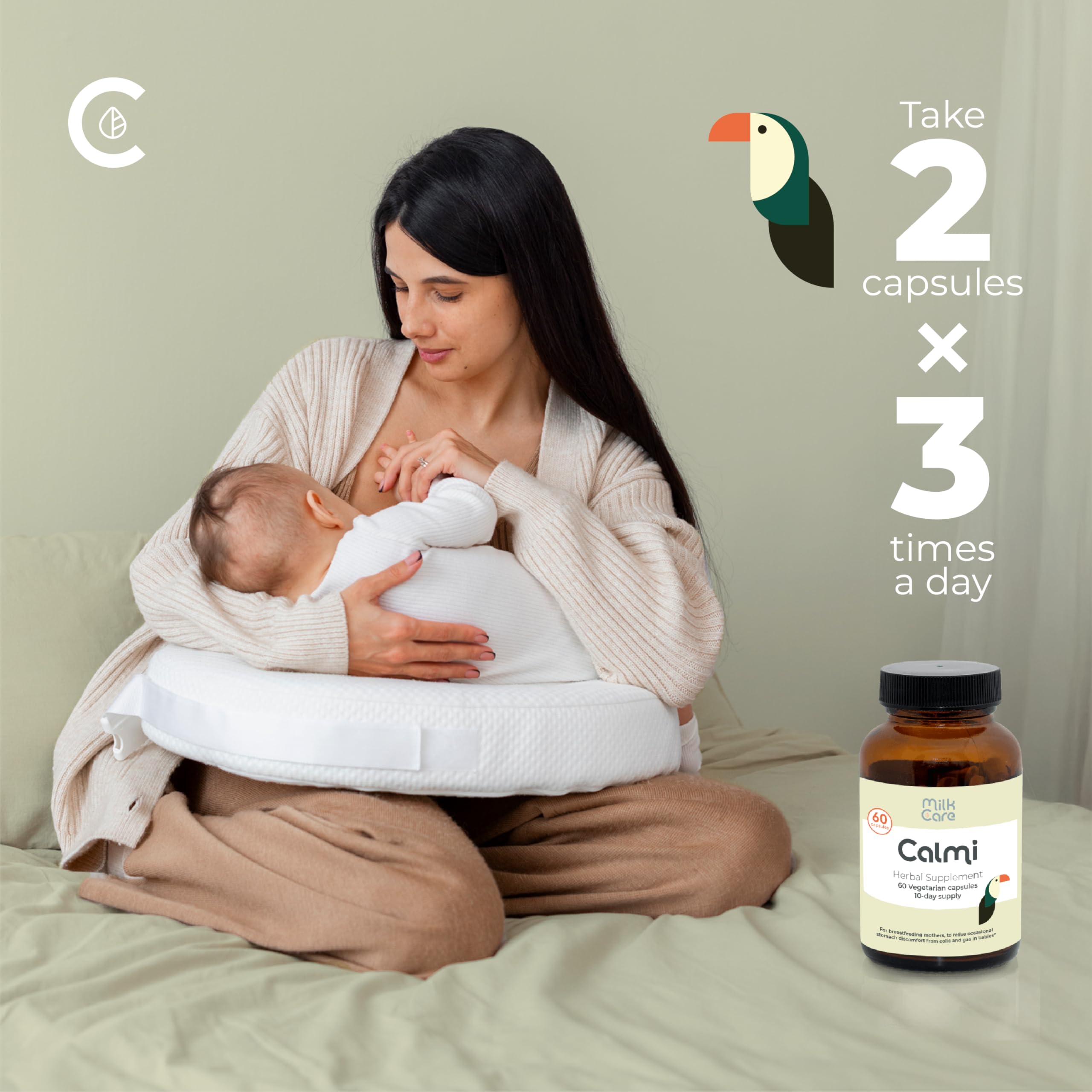 Milkcare Calmi ingredients fennel ginger licorice frame highlights traditional digestive herbs