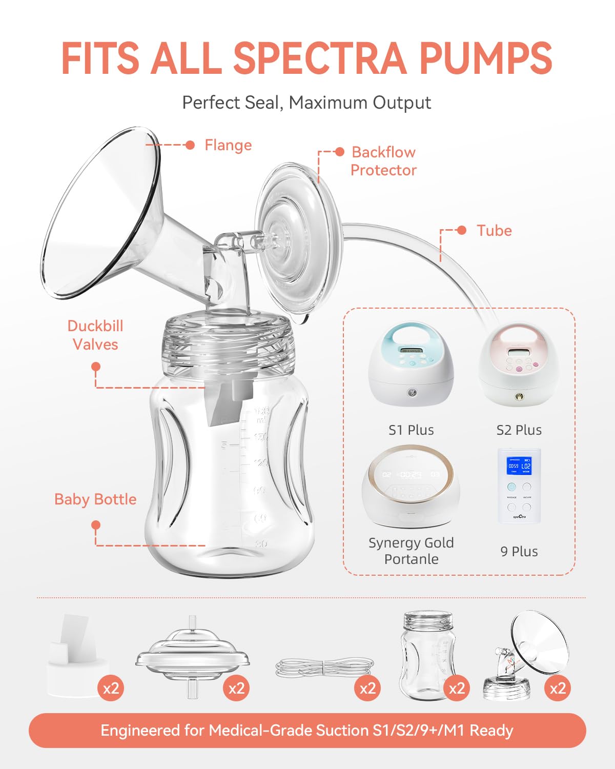 MilkFlow Spectra duckbill valve provides reliable airflow for steady milk transfer.