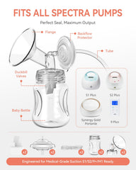 MilkFlow Spectra duckbill valve provides reliable airflow for steady milk transfer.