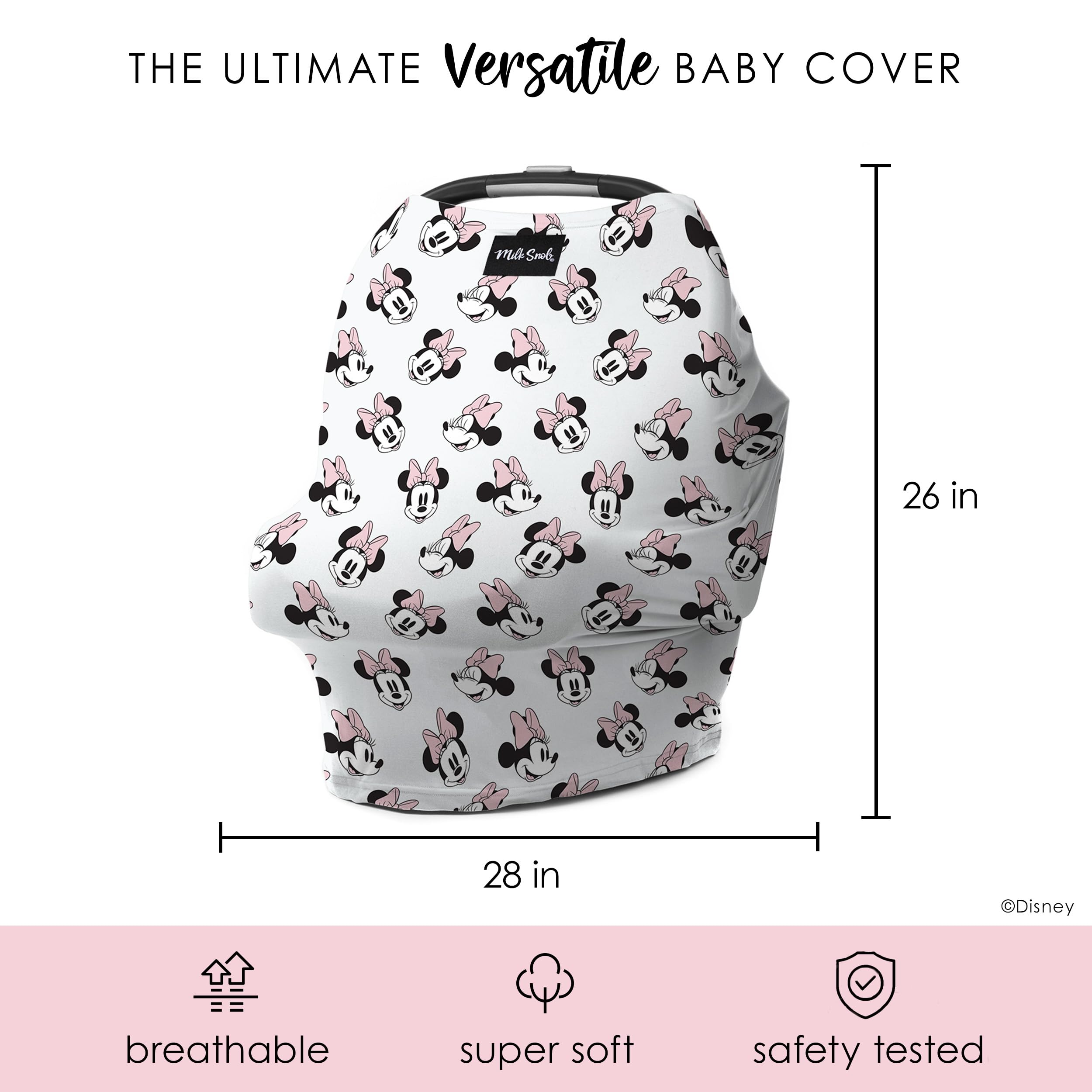 Milk Snob Disney 5-in-1 cover as lightweight shade for outdoor feedings
