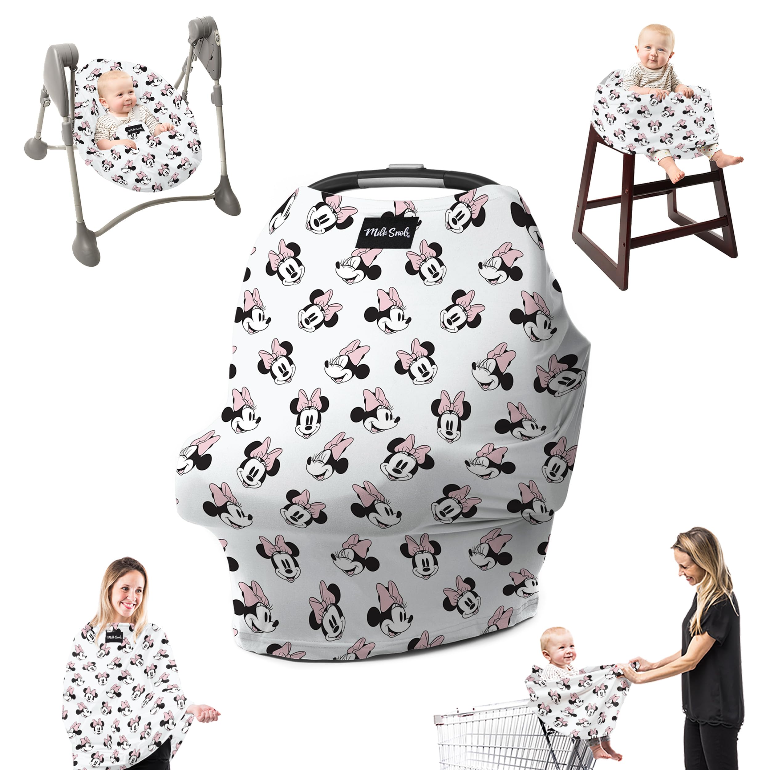 Milk Snob Disney 5-in-1 cover with Minnie Mouse design for private nursing