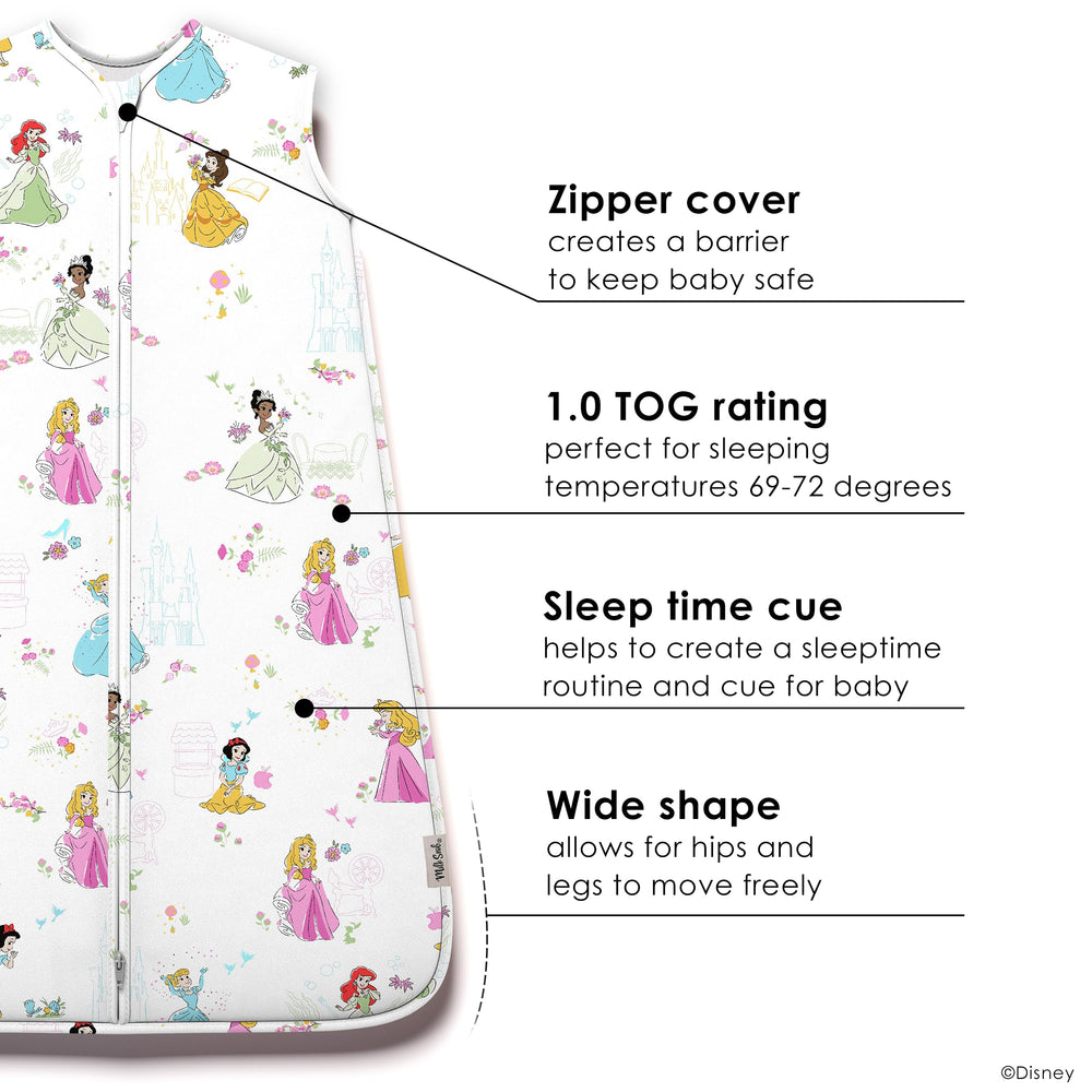 Milk Snob Disney Sleeping Sack sleeveless design keeps baby comfortable.