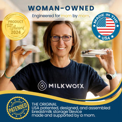 MilkWorx Freeze It Flat adjustable straps fit major brands securely for leak protection.