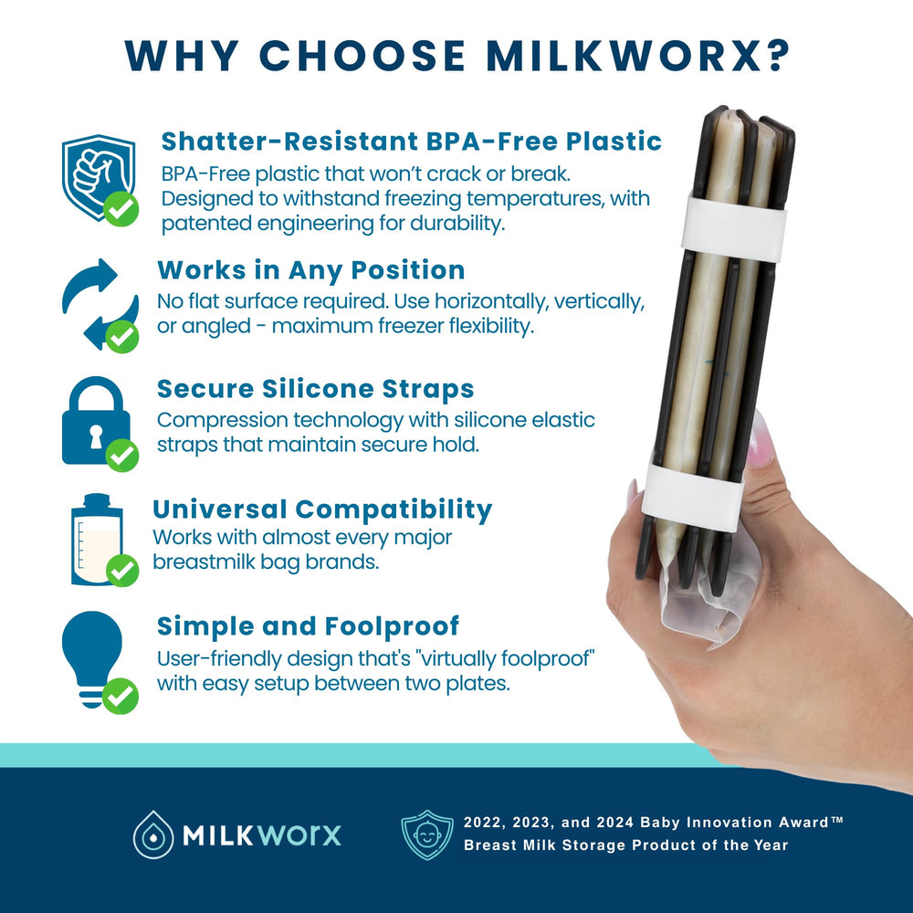 MilkWorx Freeze It Flat shows efficient freezing to prevent bulk.