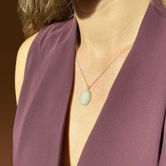 Milky Treasures crown necklace stone in resin showcases your breast milk keepsake with clear, lasting shine