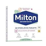 Milton sterilising tablets bottle pack for safe baby bottle hygiene and convenience.