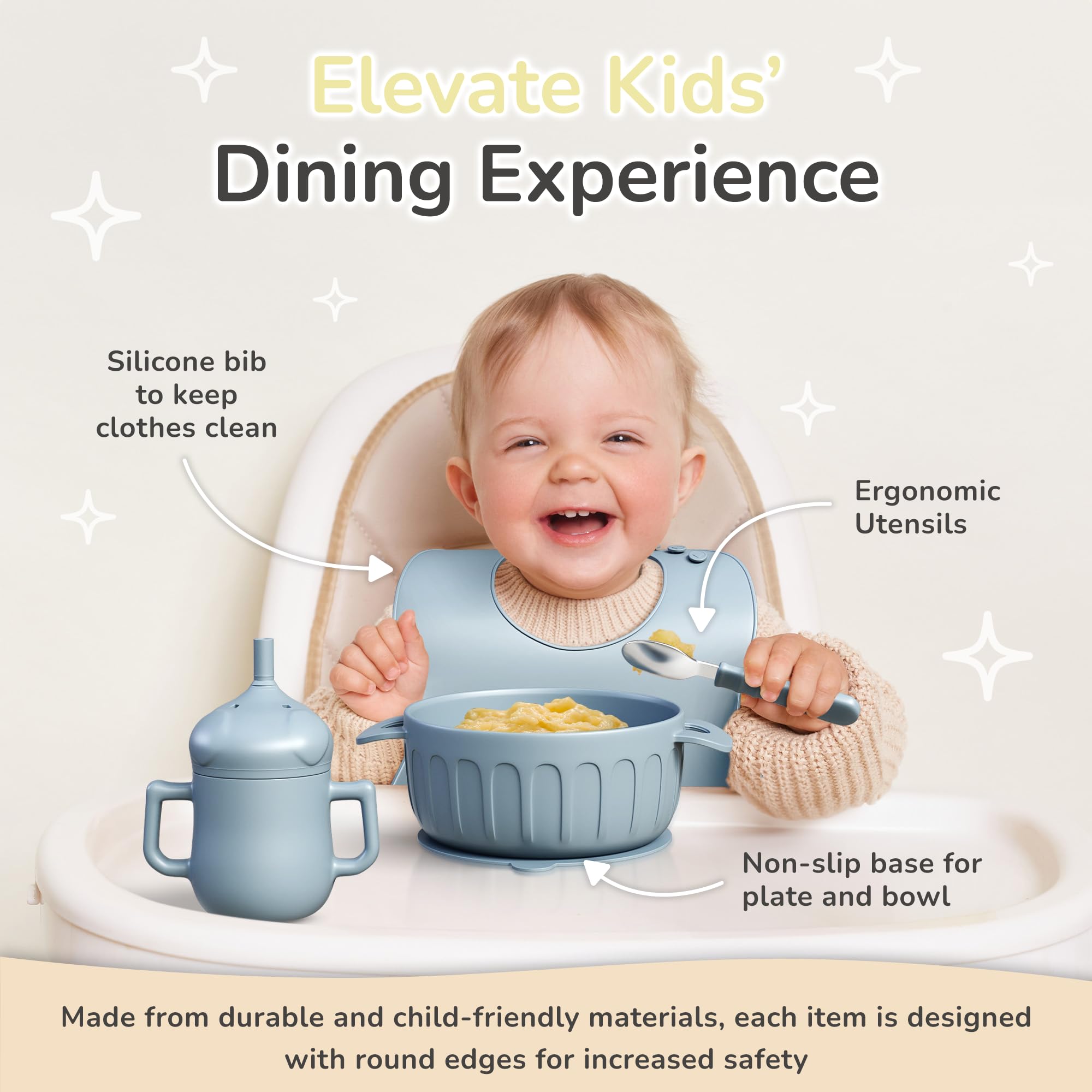 Mimi & Kiki fork sized for tiny hands and safe use.