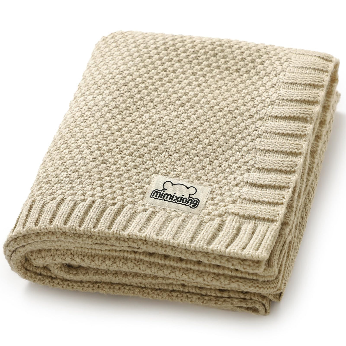mimixiong baby blanket knit closeup soft texture for cozy newborn snuggles